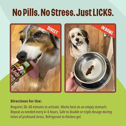 Licks Dog Zen Calming Aid Supplements - 15-use (Roasted Chicken Flavor)