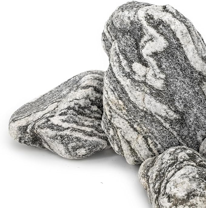 Silver Seiryu Rock Aquarium Rocks 40lb Natural Mountain Stone for Fish Tanks, Aquascaping, Terrariums, Bonsai, Garden Landscaping & Reptile Habitats(2-10inch 12-14Pcs)