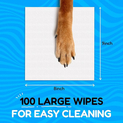 Dog Wrinkle Wipes English Bulldog - 200 count - Gentle, Plant Based, Unscented Bulldog Face Wipes - Frenchie Wrinkle Wipes - Dog Wipes for Paws and Butt, Dog Wipes Cleaning Deodorizing