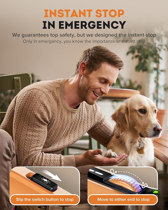 YABIFE 7-Speed Dog Nail Trimmers, Professional Dog Nail Grinder with Light - Heavy Duty Pet Nail Grinder for Dogs/Cats/Birds/Small Animals - Whisper Quiet, Single Hand Operation