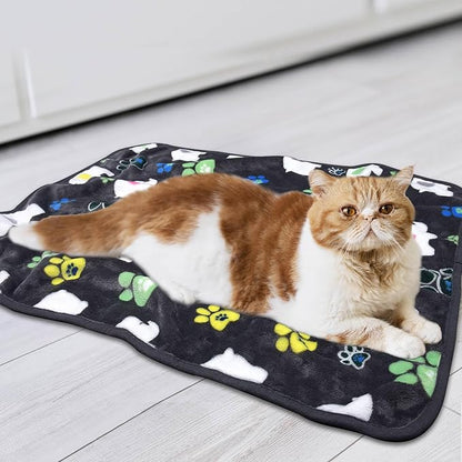 Rezutan Dog Blankets for Large Dogs,1 Pack 3 Dogs Blankets for Large Medium Blanket, Super Soft Fluffy Premium Fleece Pet Blanket Flannel Throw, 41x31 inch, Grey/Blue/Yellow