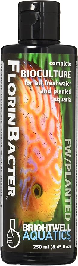 Brightwell Aquatics FlorinBacter7 Freshwater Aquarium Conditioner | Supports Biological Filtration | Removes Ammonia, Nitrite & Nitrate | Improves Water Clarity, 250 ml
