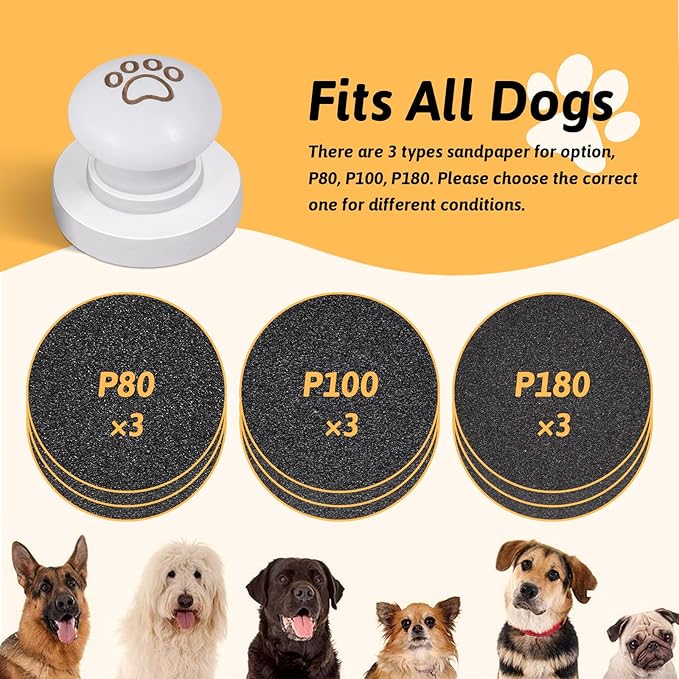 Set of 3 Dog Nail File, Dog Scratch Pad for Nails with 9 Pcs Replaceable Sandpaper, Storage-Friendly Dog Nail Scratch Board Pad with Tray, Dog Claw Care Kit for Zesty Paws, Dog Training Accessories
