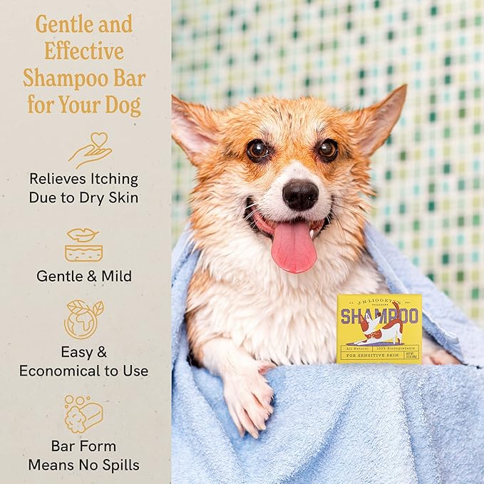 J·R·LIGGETT'S Dog Shampoo Bar for Sensitive Skin - Relieves Dry, Skin - Detergent-Free Formula, 100% Ecologically Correct, Non-GMO, 3.5 Ounce