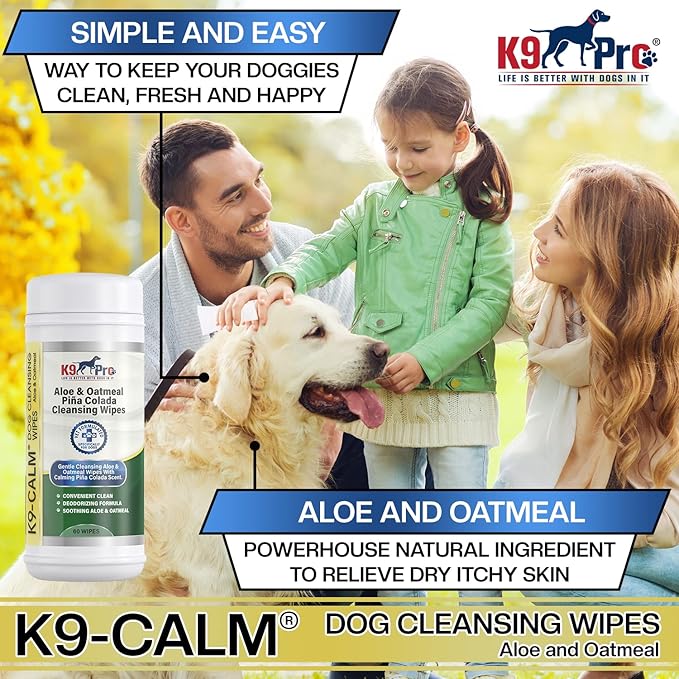 Dog Wipes for Paws and Butt Cleaning Deodorizing - All Natural Pet Wipes for Dogs, Premium Puppy Wipes for Dogs Feet and Dog Face Wipes, Dog Paw Wipes, Dog Bath Wipes for Dogs Feet (120 Count)