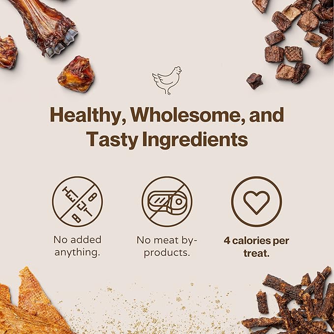 Chicken Bits: Pure Chicken Dog Treats - All Natural Treats for Dogs. Vet Approved, Limited Ingredients, Grain Free, Healthy & Nutritious Treats for Dogs (Chicken, 8oz)