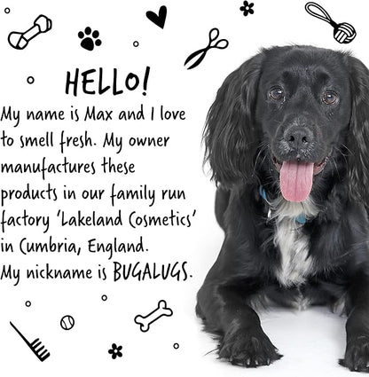 Dog Shampoo by Bugalugs Lavender & Chamomile 4 in 1 Dog Grooming Shampoo Products for Smelly Dogs with Fragrance, Best Puppy Shampoo, Vegan pet Shampoo & Conditioner