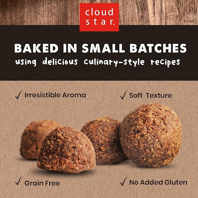 Cloud Star Wag More Bark Less Grain Free Meatball Bites, BBQ Chicken Recipe, 14 oz.