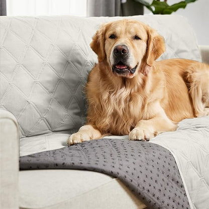 Gorilla Grip 100% Waterproof Dog Blanket, Pet Friendly Sofa Throw Essential for Small Pets, Dogs, Cats, Tear and Slip Resistant Leakproof Couch Cushion Cover for Indoor Furniture, 30x70 Taupe