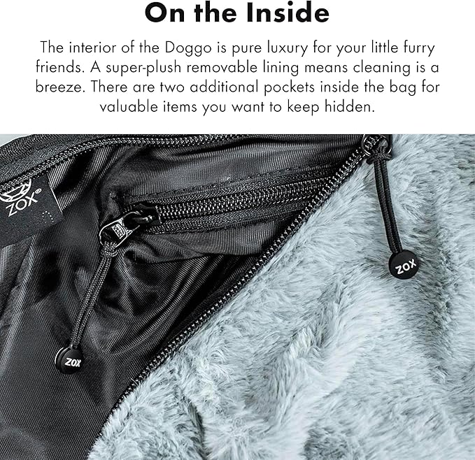 ZOX Small Dog Carrier | The Doggo | Essential Sling Backpack for Pets, Bring Your Puppy on Every Adventure (Works Great with Cats and Kittens Too)