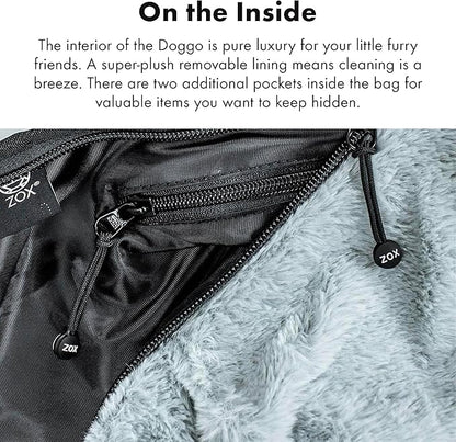 ZOX Small Dog Carrier | The Doggo | Essential Sling Backpack for Pets, Bring Your Puppy on Every Adventure (Works Great with Cats and Kittens Too)