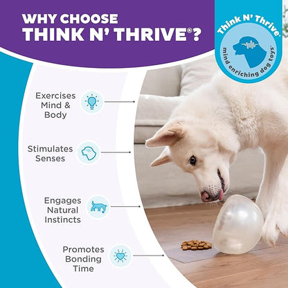 Outward Hound by Planet Dog Snoop Interactive Treat Dispensing Dog Toy, Large, White