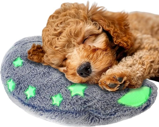 Pillow for Cats, Small Dog Neck Pillow Soft Fluffy Pet Calming Toy Half Donut Cuddler, U-Shaped Pillow for Pet, Joint Relief Sleeping Improve (Small, Blue)