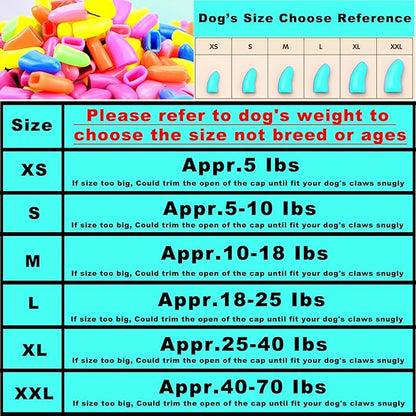 VICTHY 120pcs (12 Colors) Dog Nail Caps | Dog Claw Covers Dog Nail Covers with Adhesives Glue and Applicatorsï¼ Lï¼