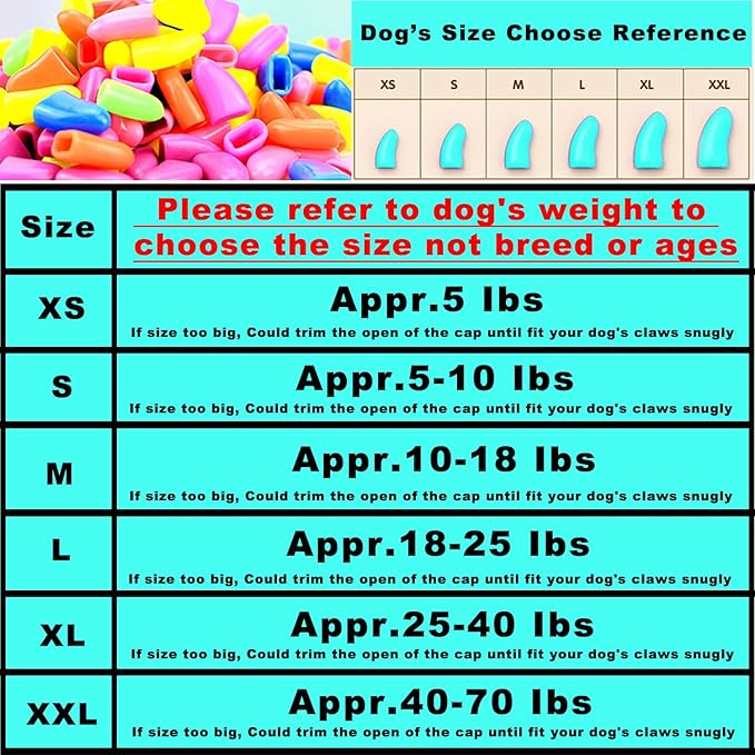 VICTHY 120pcs (12 Colors) Dog Nail Caps | Dog Claw Covers Dog Nail Covers with Adhesives Glue and Applicatorsï¼_ï¼