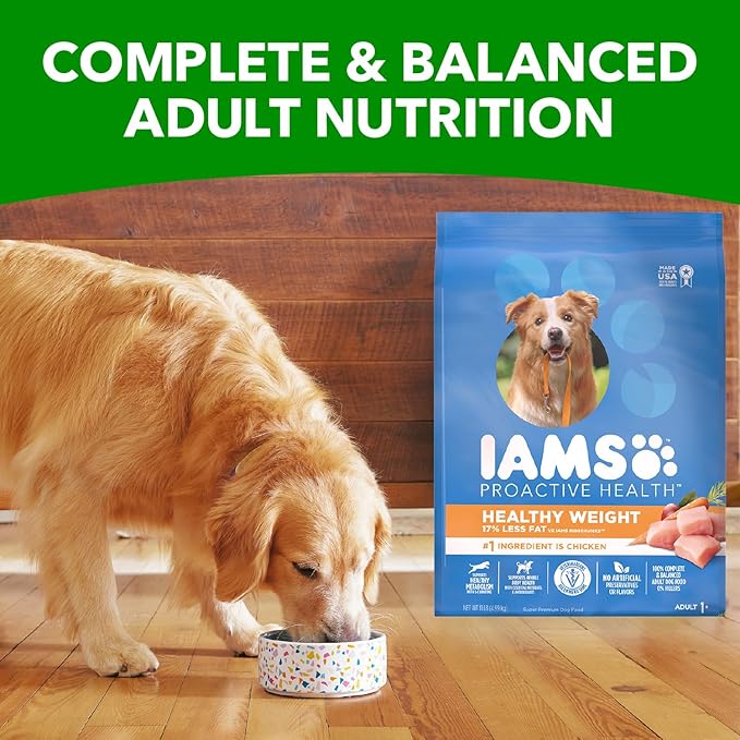 IAMS Proactive Health Healthy Weight Control Adult Dry Dog Food with Real Chicken, 7 lb. Bag