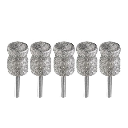 BGTEC Diamond Rotary Pet Nail Grinder Bits Dog Nail Grinder Replacement Head -5PCS 1/8" Replacement Grinder Wheel for Animals Nail Care(D)