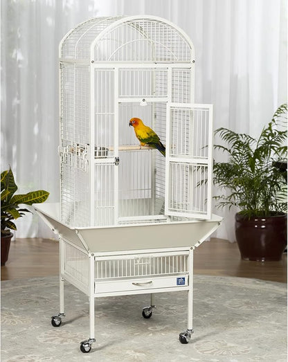 Prevue Pet Products 34512 Dometop Bird Cage, Small, Chalk White