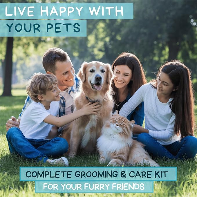 6 in 1 Dog Washing Kit for Dogs & Cats - Dog Bath Brush, Dog Shampoo Brush, Dog Scrubber for Bath, Dog Washing Gloves and Mittens for Short/Long Haired Dog/Cat - A Complete Grooming Kit for Your Pets