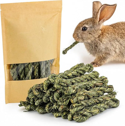 25pcs Rabbit Timothy Hay Toy for Bunny Small Animal Treats Natural Grass Stick Chew Toys Snacks Molar Teeth Grinding for Guinea Pigs Chinchillas Hamsters