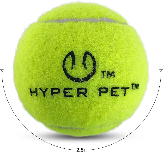 Hyper Pet Tennis Balls for Dogs (Pet Safe Dog Ball Dog Tennis Balls for Exercise & Training) Dog Ball Interactive Dog Toys work with Hyper Pet K9 Kannon K2 Dog Ball Launcher - 4 Pack 2.5" Green