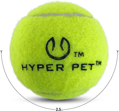 Hyper Pet Tennis Balls for Dogs (Pet Safe Dog Ball Dog Tennis Balls for Exercise & Training) Dog Ball Interactive Dog Toys work with Hyper Pet K9 Kannon K2 Dog Ball Launcher - 4 Pack 2.5" Green