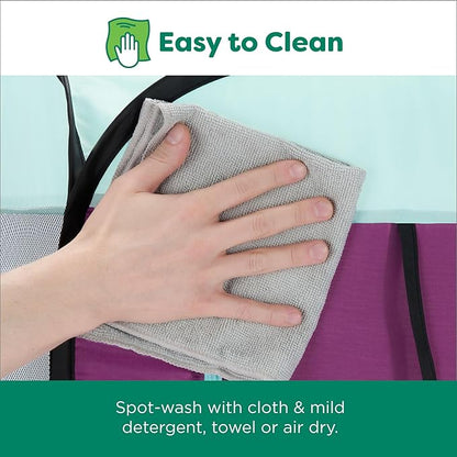 Furhaven Portable Dog Playpen Cat Tent, Pet Playground/Kennel Foldable Indoor Outdoor Zippered Puppy Crate - Purple, Extra Large