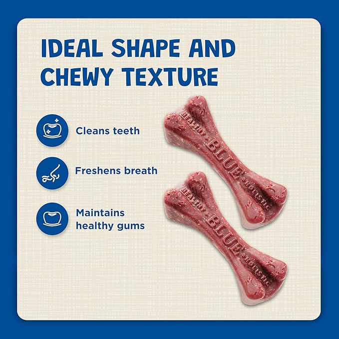 Blue Buffalo Dental Bones Regular Natural Dental Chew Dog Treats Bag Jumbo Pack, 36oz. Bag