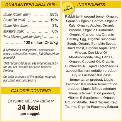 Primal Freeze Dried Raw Dog Food Nuggets, Rabbit, Complete & Balanced Meal, Also Use as Topper or Treat, Premium, Healthy, Grain Free, High Protein Raw Dog Food, 5.5 oz