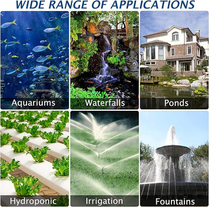 WaterRebirth (4900GPH-250W,UL listed) High Flow Submersible Large Fountain Submersible Water Pond Sump Pump Aquarium Electric Waterfall Pump Outdoor PS-4900