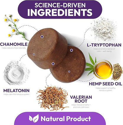 Advanced Melatonin for Dogs - 170 Dog Melatonin Calming Chews for Small and Large Dogs - Natural Hemp Dog Sleep Aid, Puppy Sleeping Pills, Anxiety, Stress, Separation, Barking, Fireworks - Made in USA