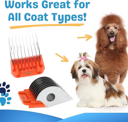 38MM - 1 1/2" Animal Clipper Guard Attachment (Not Compatible with 5-in-1 Blade) for A5 Series Clippers |Stainless Steel Blade for Professional Dog Groomers| Snap-On/Off Guard Combs for Dog Grooming
