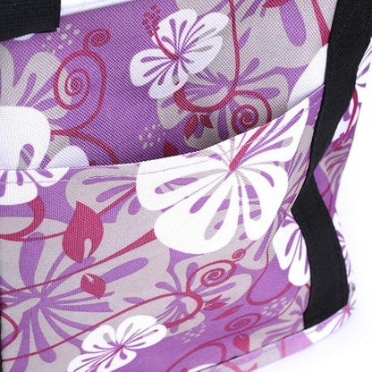 Pet Dog Bike Basket & Carrier Bag- Foldable Detachable Pet Travel Bicycle Basket - Small Animal Dog Cat Rabbit Bike Ride Basket Carrier (Purple)