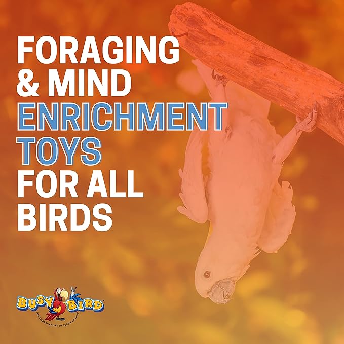 Strip Bird Foraging Toy | Non-Removable Wing Nuts | Durable Puzzle Enrichment Toy | Mind Game | Bird Cage Accessories for Medium to Large Birds Like Cockatoos, Parrots, Macaws, Greys, Parakeets