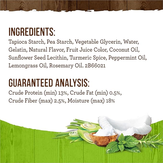 Merrick Fresh Kisses Natural Dental Chews Infused With Coconut And Botanical Oils For Small Dogs 15-25 Lbs - 9 ct. Bag