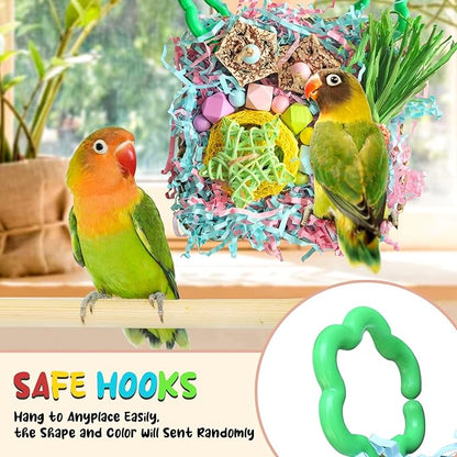Bird Toys For Cockatiels, Tyotrbs Bird Toys For Conures Parakeet Toy BirdsToy For Parrots Birds Foraging Toy ParrotToys BirdCage Accessories Lovebird Cage Accessories for Small Birds