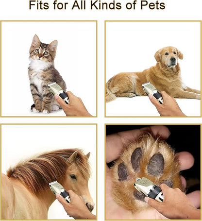 2 in 1 Pet Paw Hair Trimmer for Medium and Large Dogs Electric Multi Cat Hair Clipper for Thick Coat Cordless Puppy Grooming Clippers Rechargeable Hair Clippers for Child Kid Adults