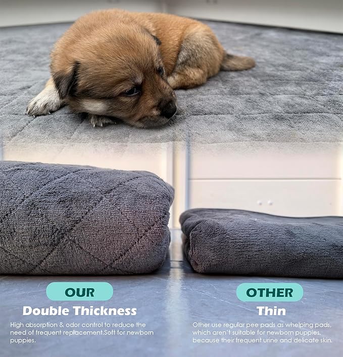 Whelping Mat for Dogs,Washable Pee Pad,for Small and Large Breed Puppies (Only Whelping Pad)