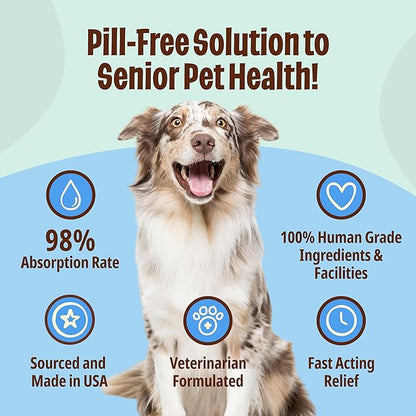 Licks - Dog Joint + Heart Supplement - Omega 3 Fish Oil + Glucosamine - LiquiPaks - 10 Use