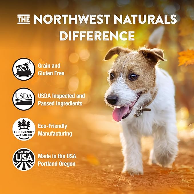 Northwest Naturals Freeze-Dried Salmon, Shiitake & Maitake Mushrooms Functional Topper - for Dogs & Cats - Healthy, Limited Ingredients, Human Grade Pet Food, All Natural - 3.5 Oz (Pack of 1)