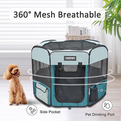 JESPET Pet Dog Playpens 36", 45" & 61" Portable Soft Dog Exercise Pen Kennel with Carry Bag for Puppy Cats Kittens Rabbits, Indoor/Outdoor Use