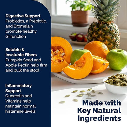 Vetnique Glandex Dog Fiber Supplement Powder for Anal Glands with Pumpkin, Digestive Enzymes & Probiotics - (Regular or Advanced Strength) - Boot The Scoot (4.25 oz, Advanced Strength Duck & Bacon)