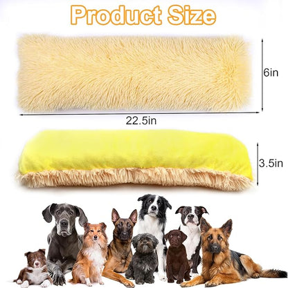 Mity rain Dog Pillow, Dog Calming Pillow for Anxiety Relive, Double Side Long Pillow for Large and Medium Dogs Joint Relief Sleeping Improve, Pet Calming Toy Yellow