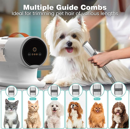 Dog Hair Vacuum & Dog Grooming Vacuum, 12000Pa Strong Pet Grooming Vacuum, 2L Large Capacity Dog Vacuum for Shedding Grooming, Pet Hair Grooming Trimming, Quiet, 5 Pet Grooming Tools