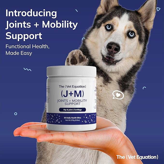 Joints & Mobility Support for Dogs  Duck-Flavored, 90 Chews  with Glucosamine, Chondroitin & Hyaluronic Acid  Supports Joint Health, Cartilage & Flexibility for Active Mobility