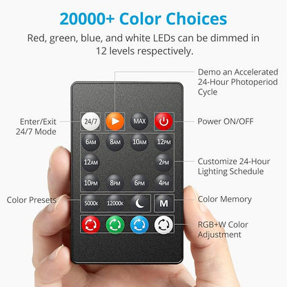 NICREW C10 24/7 LED Aquarium Light for Plants, 18-24 Inches, Full Spectrum Fish Tank Light with Timer, Brightness Adjustable