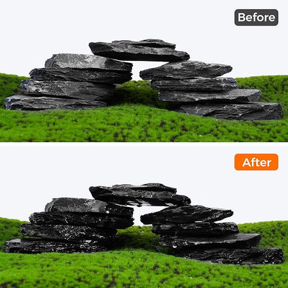 2-4 Inches Natural Slate Rocks 20 PCS Aquarium Stones for Aquascaping, Aquarium Landscaping, Terrariums, Fish Tank Decoration, Vivariums, Paludarium, Reptile and Amphibian Enclosures