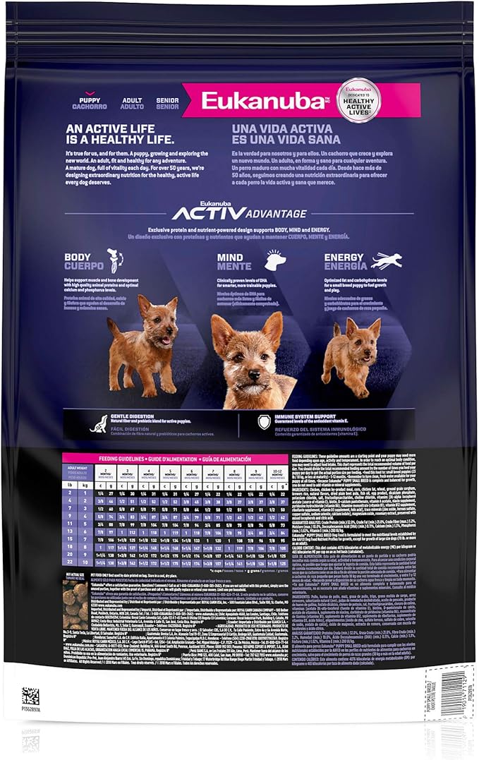 EUKANUBA Puppy Small Breed Dry Dog Food, 40 lb