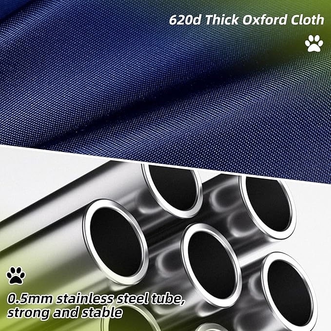 Dog Playpen 45x45 Inch, Hexagonal Type Puppy PlayPen with Gate for Puppies, Cat, Pet PlayPen with Roof for Outdoors & Indoors, Thickened Fabric, Safe & Sturdy Dog Fence