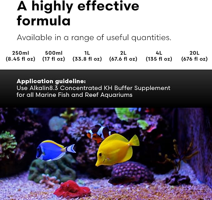 Brightwell Aquatics - Alkalin8.3 Concentrated KH Buffer Supplement - for All Marine Fish and Reef Aquaria - Aquarium Water Treatments, 17 fl oz